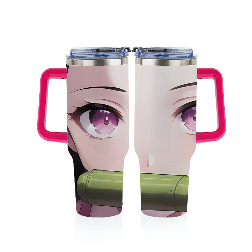 （画像用） 鬼滅の刃（きめつのやいば）竈門 禰󠄀豆子／かまど ねずこ Kamado Nezuko 1200ｍLフルプリント車用タンブラー